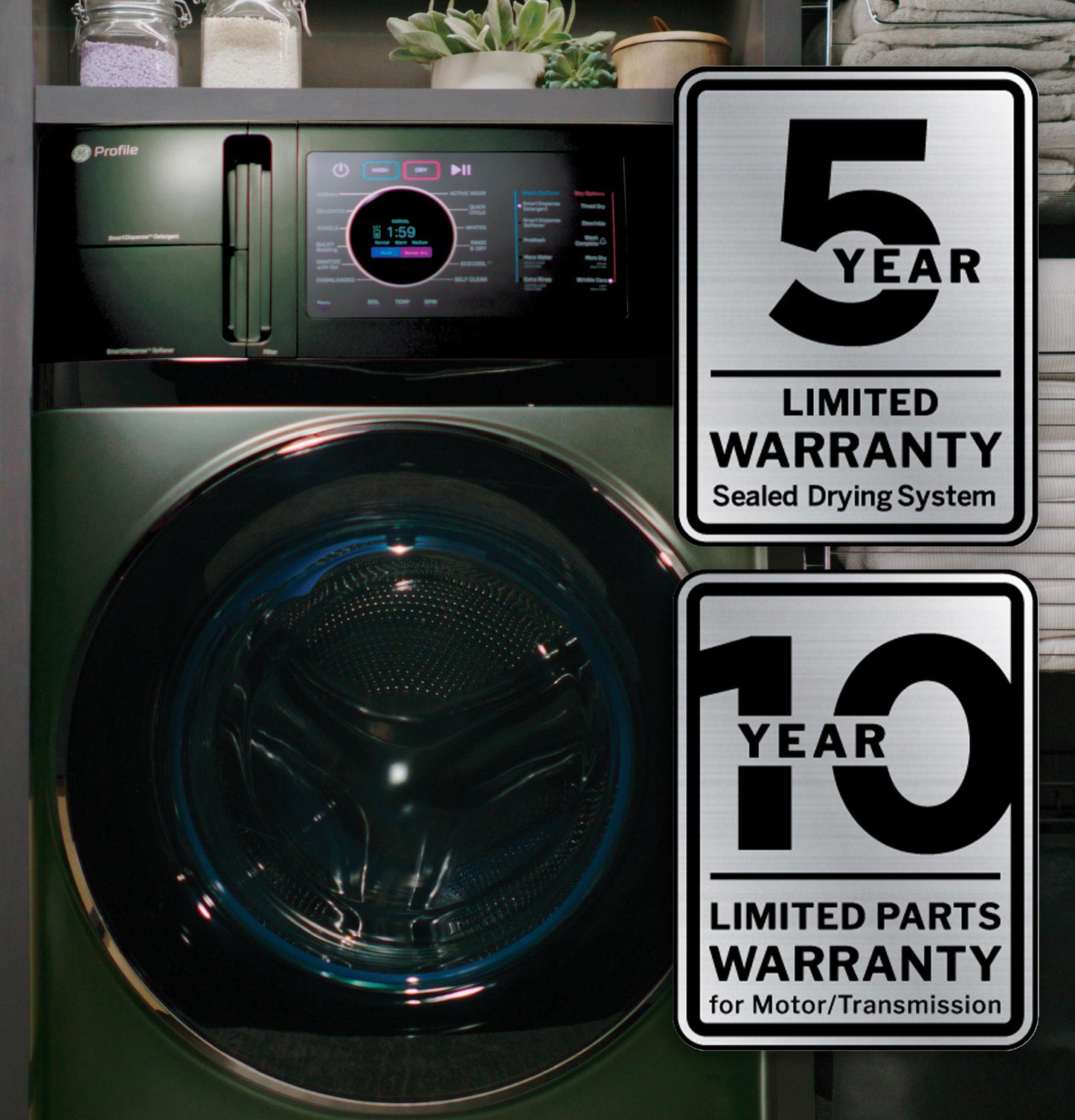 Ge Appliances PFQ97HSPVGN Ge Profile™ Energy Star® 4.8 Cu. Ft. Capacity Ultrafast Combo With Ventless Inverter Heat Pump Technology Washer/Dryer