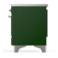 Ilve UMDIB40QNR3EGC Ilve Umdib40Qnr3Egc Majestic Iii 40 Inch Induction Range With 6 Elements, 3.82 Cu. Ft. Total Oven Capacity (Solid Door, Emerald Green, Chrome)