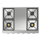 Ilve UHCP36FNSSCLP Ilve Uhcp36Fnssclp Nostalgie Ii 36 Inch Built-In Gas Rangetop With 6 Burners And Griddle, In Stainless Steel (Liquid Propane, Chrome)