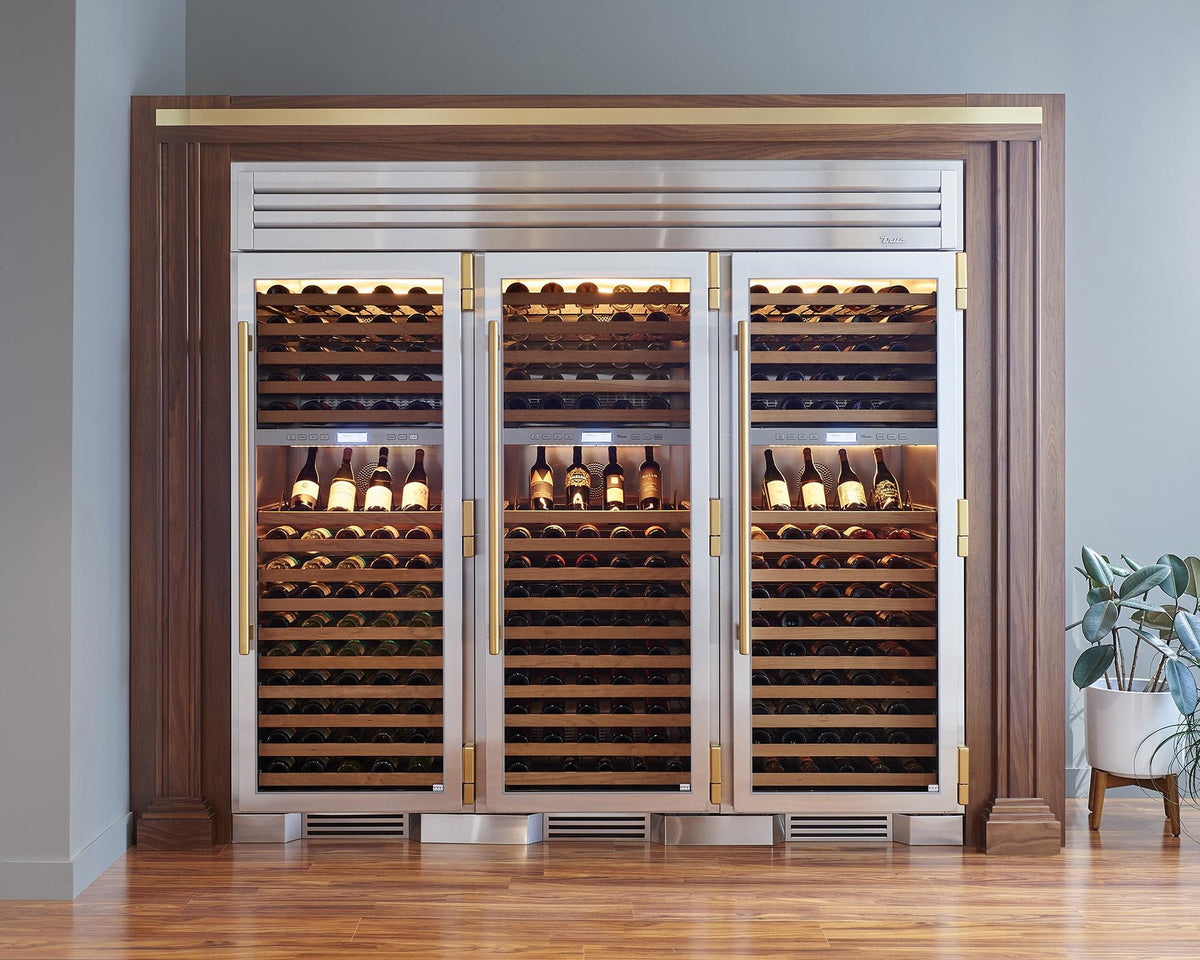 True Caliber TR30DZWRSGC 30 Inch Wine Column - Zone: Dual, Door: Stainless Glass - Stainless Steel Finish, Stainless Steel Hardware, Right Hinge