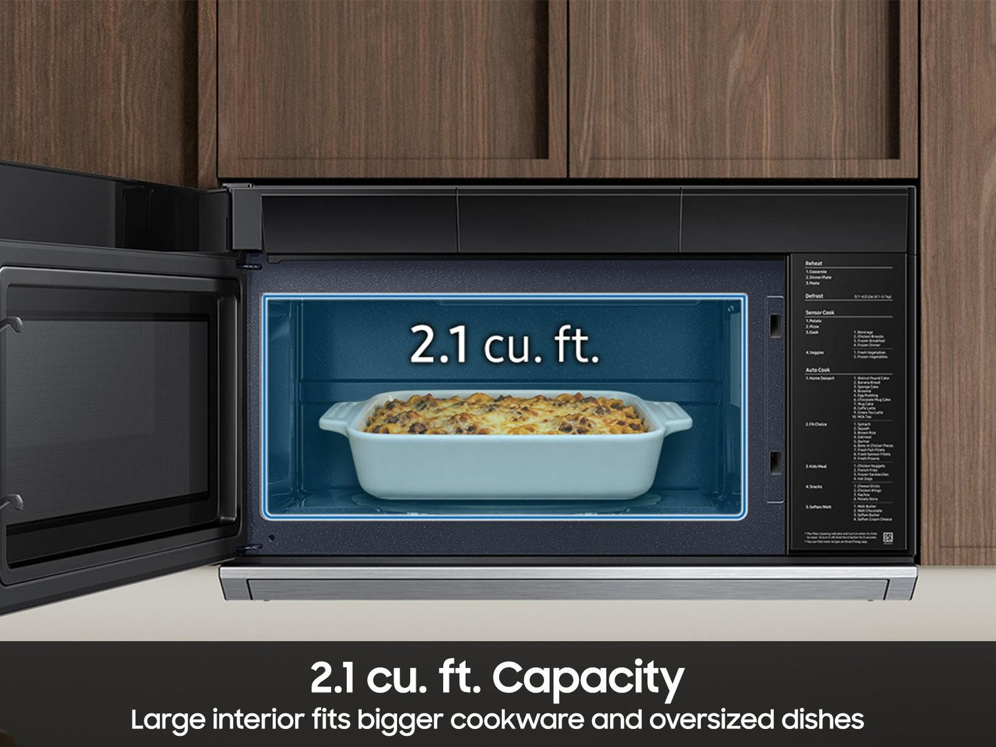 Samsung ME80H2160R Bespoke Over-The-Range Microwave Dualvent Technology Auto Connectivity 500 Cfm
