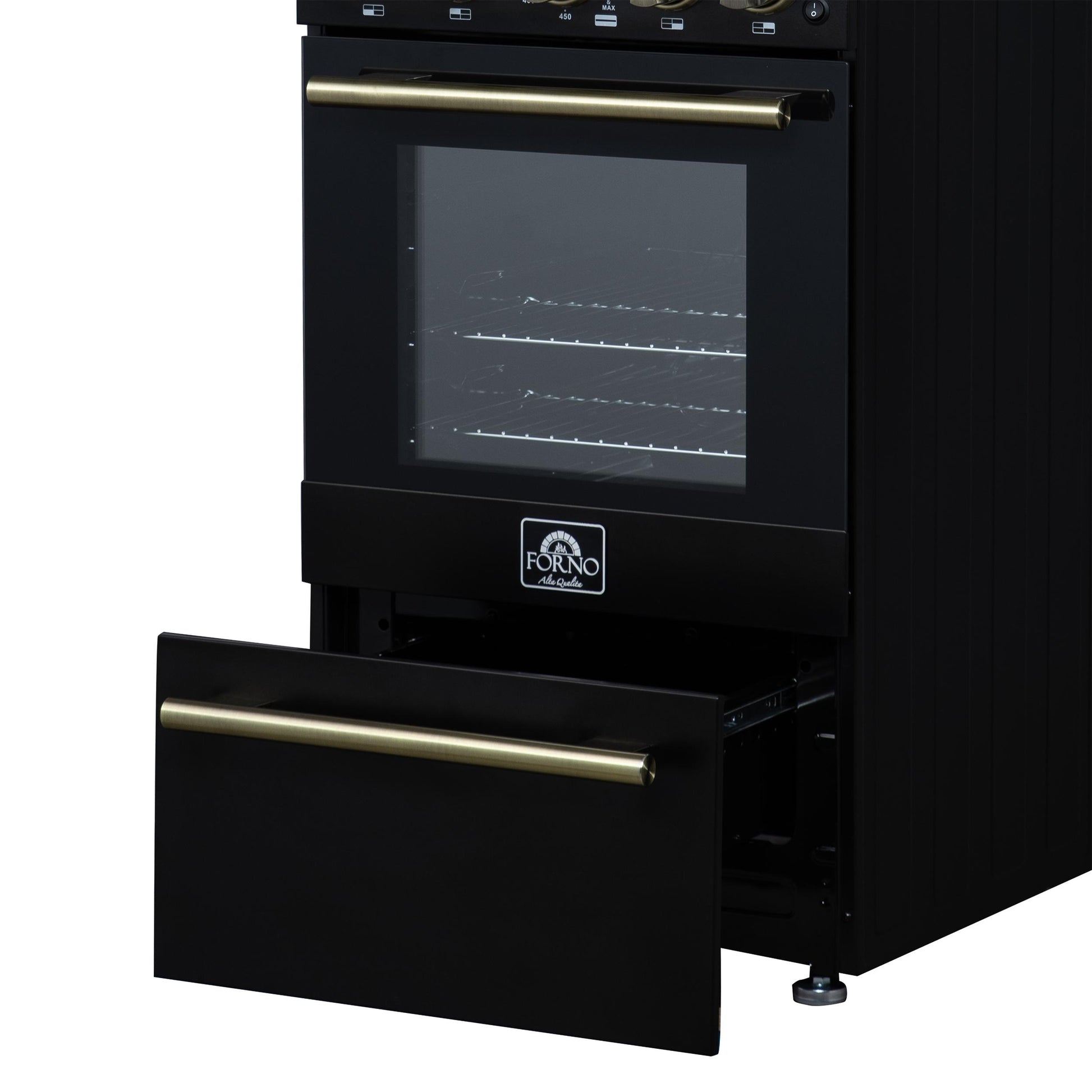 Forno FFSGS626520BLK Forno Lamazze 20 Inch Freestanding Gas Range In Black, Compact Design