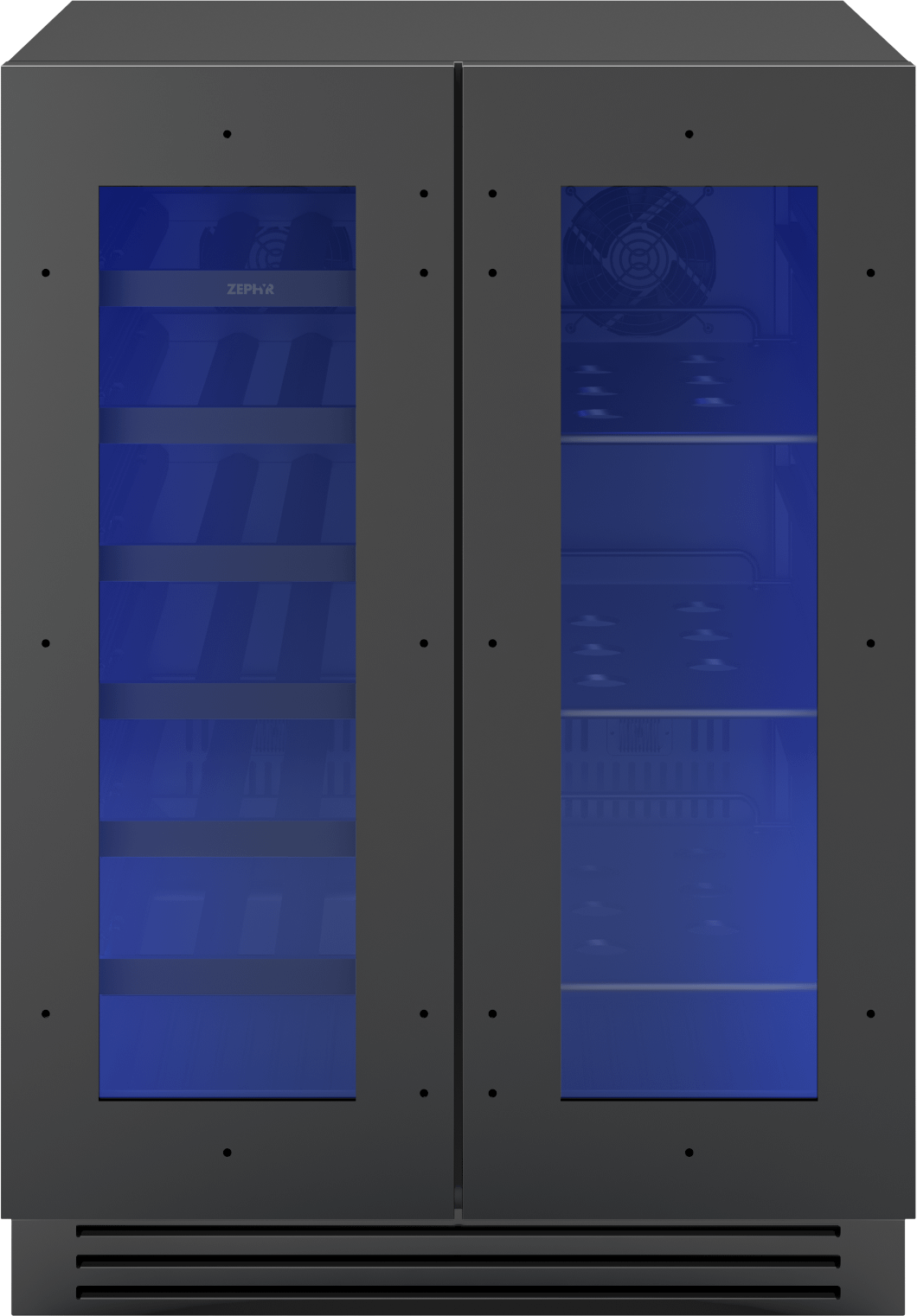 Zephyr PRWB24C32CPG Presrv Wine & Bev Cooler, 24In Uc, Panel Ready, French Door