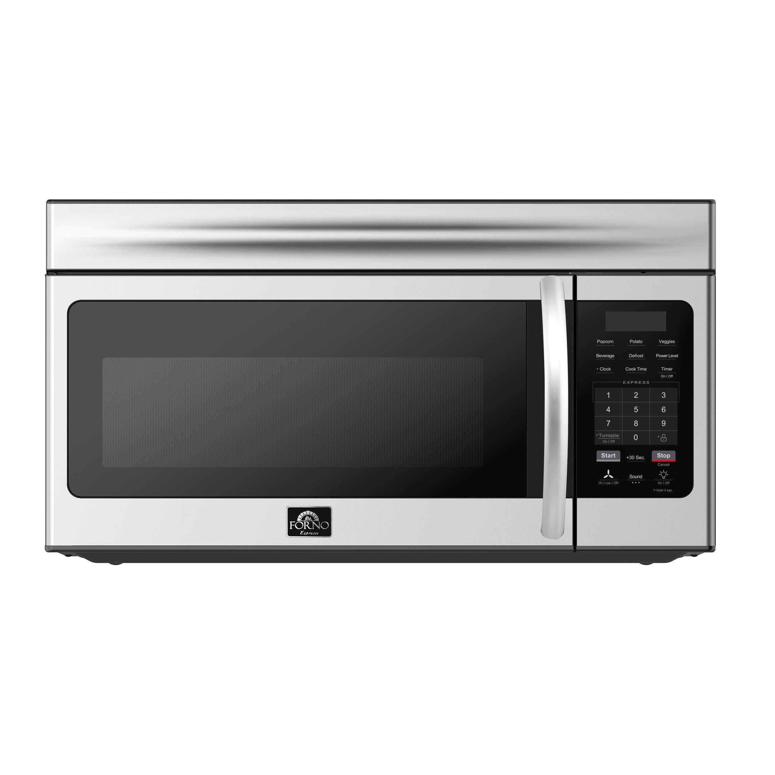 Forno FOTR300730 Forno Scalo 30-Inch Over The Range Microwave, Stainless Steel - 1.6 Cu.Ft, 300 Cfm Vent, Touch Control, Led Light