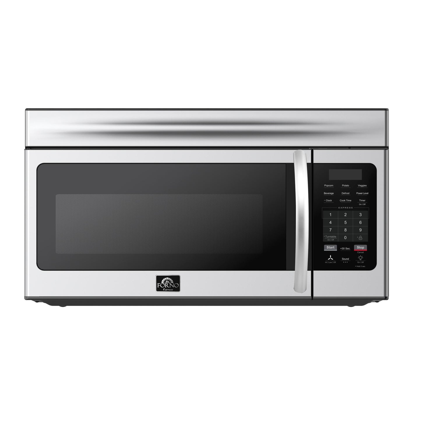 Forno FOTR300730 Forno Scalo 30-Inch Over The Range Microwave, Stainless Steel - 1.6 Cu.Ft, 300 Cfm Vent, Touch Control, Led Light