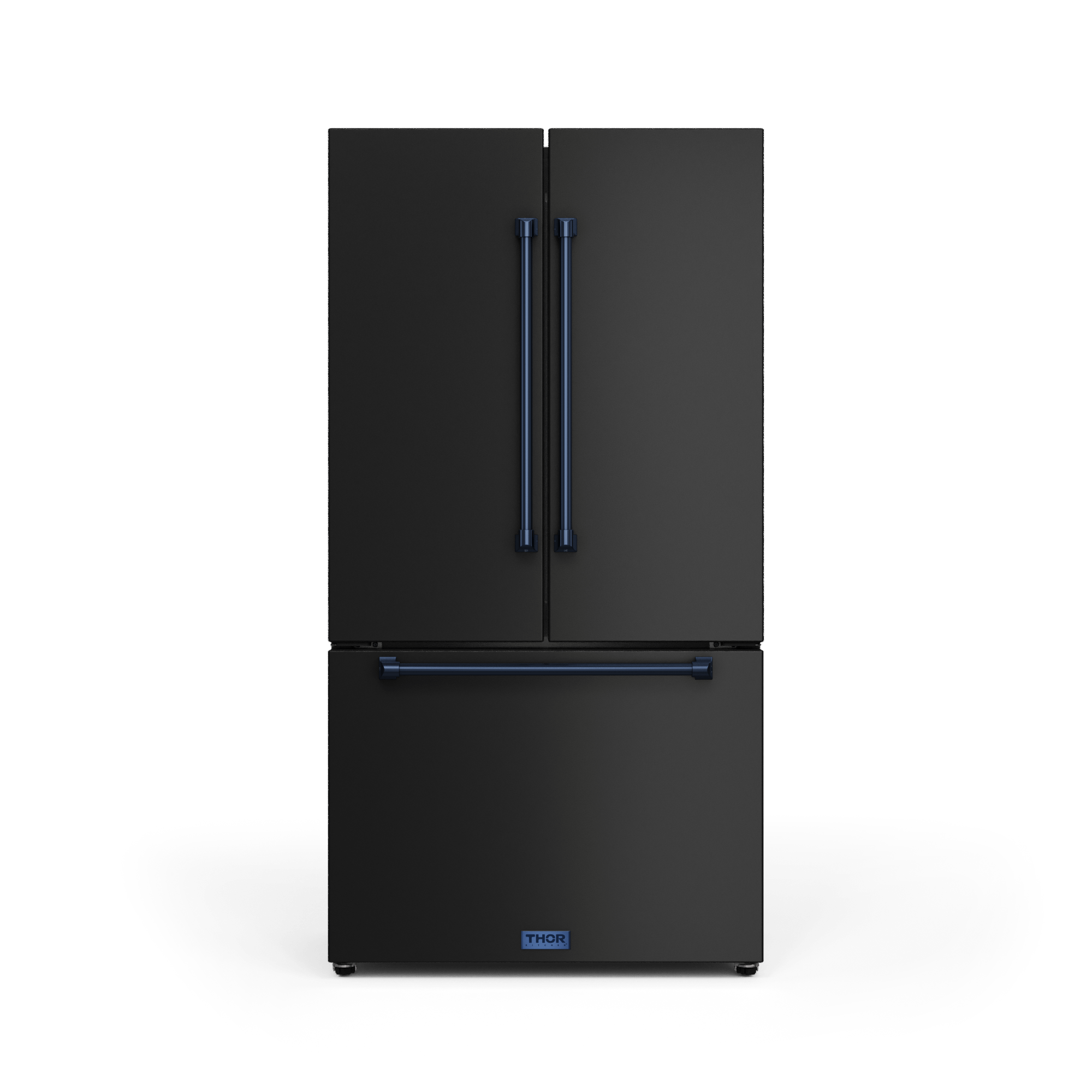 Thor Kitchen RF3621CTD00BLU 36 Inch 20.3 Cu Ft French Door Counter Depth Refrigerator With Ice Maker In Black/Navy Blue Gordon Ramsay Series - Rf3621Ctd00-Blu
