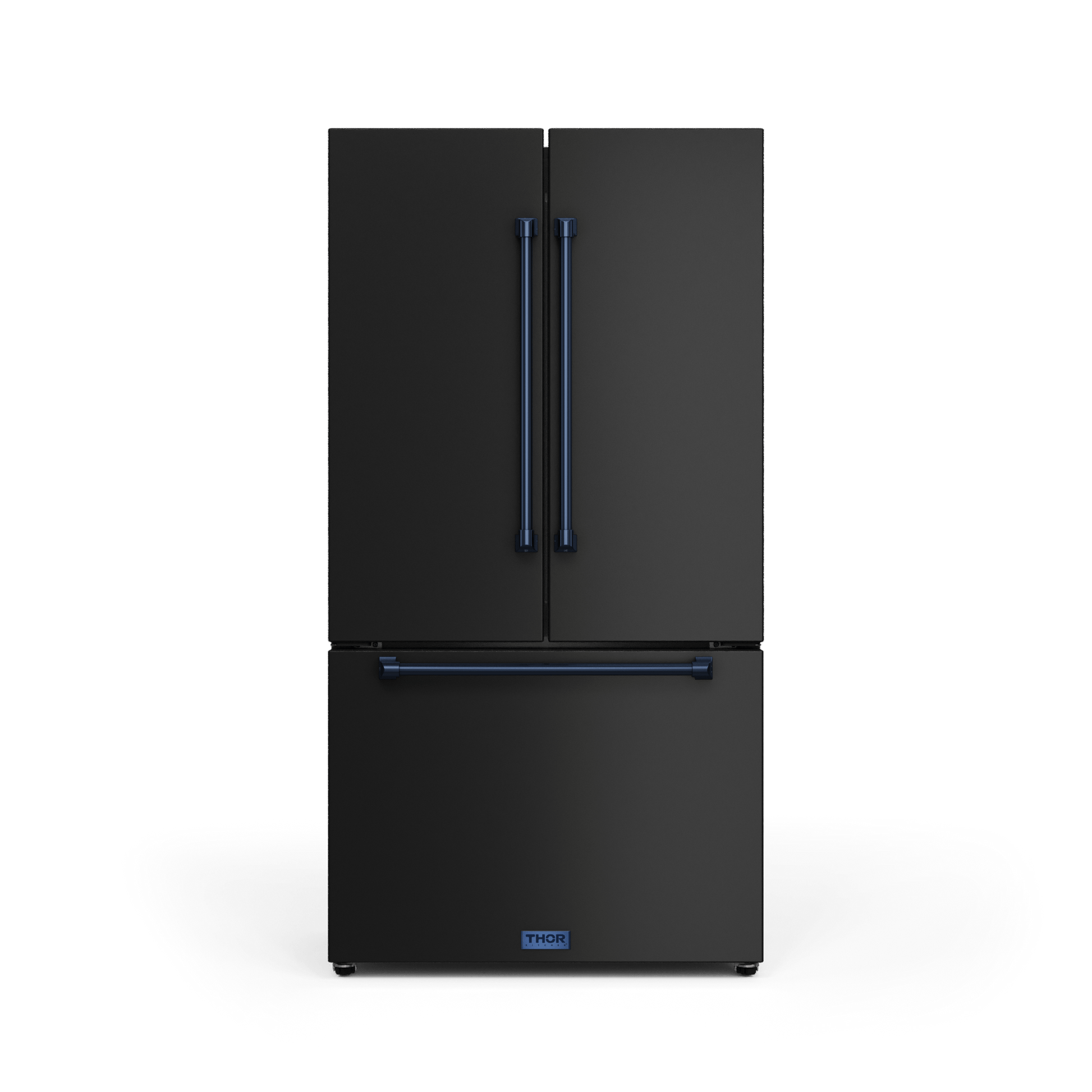 Thor Kitchen RF3621CTD00BLU 36 Inch 20.3 Cu Ft French Door Counter Depth Refrigerator With Ice Maker In Black/Navy Blue Gordon Ramsay Series - Rf3621Ctd00-Blu