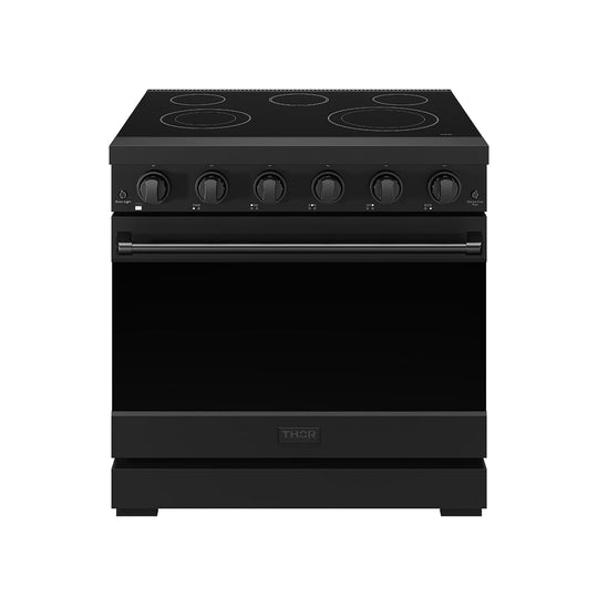 Thor Kitchen RSE36PB 36 Inch Professional Electric Range In Black Gordon Ramsay Series