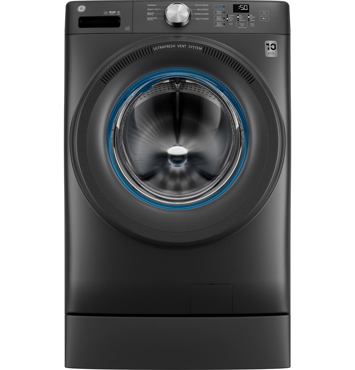 Ge Appliances GFW350SPYDS Ge® Energy Star® 4.6 Cu. Ft. Capacity Smart Front Load Washer With Ultrafresh Vent System With Odorblock™