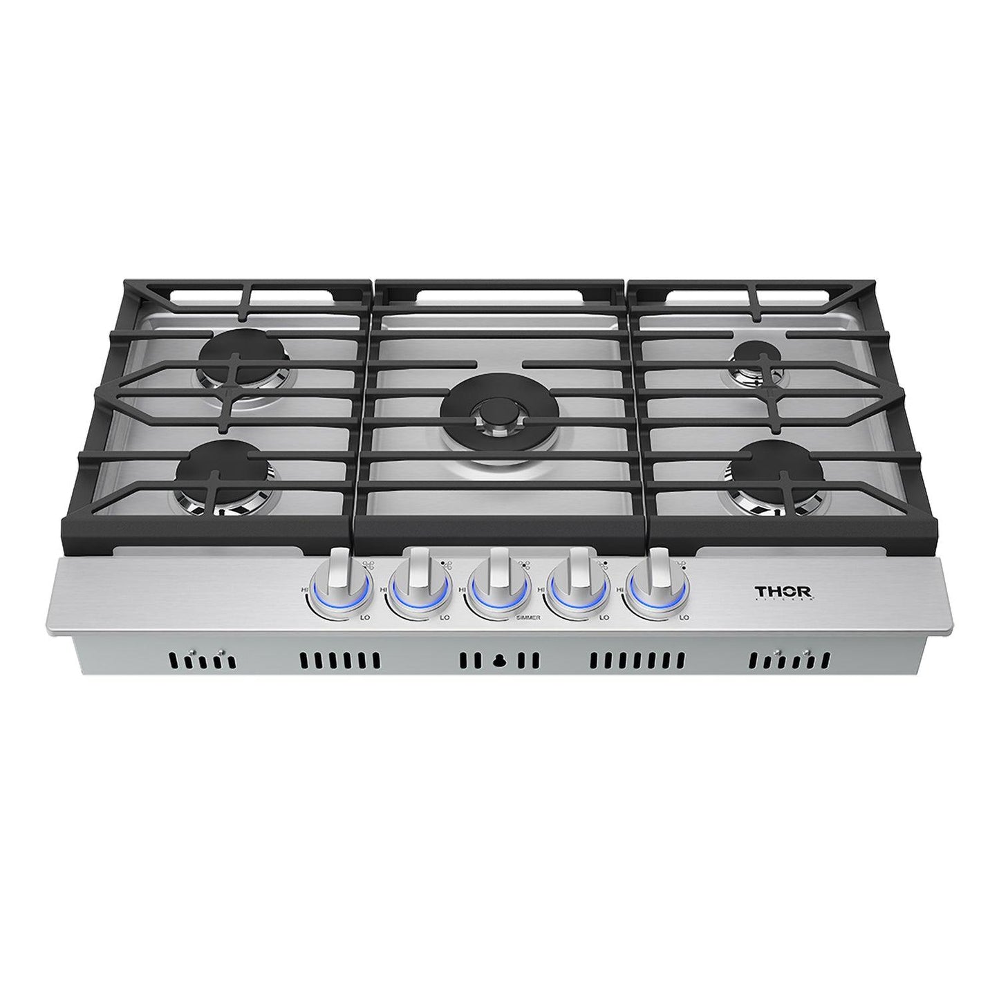 Thor Kitchen TGC36F 36 Inch Professional Gas Cooktop In Stainless Steel