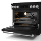 Thor Kitchen RSG36BSS 36 Inch Professional Gas Range With Tilt Panel Touch Control In Stainless Black/Stainless Steel Gordon Ramsay Series - Rsg36B-Ss