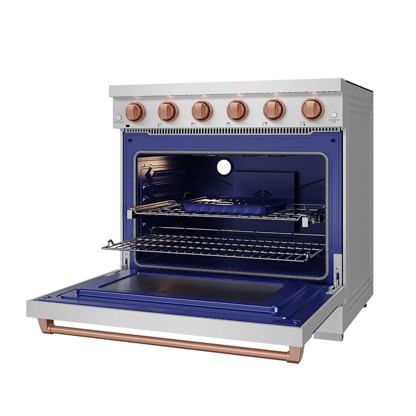 Thor Kitchen RSE36PRSG 36 Inch Professional Electric Range In Stainless Steel/Rose Gold Gordon Ramsay Series