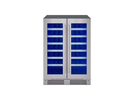 Zephyr PRW24C32CG 24" French Door Dual Zone Wine Cooler