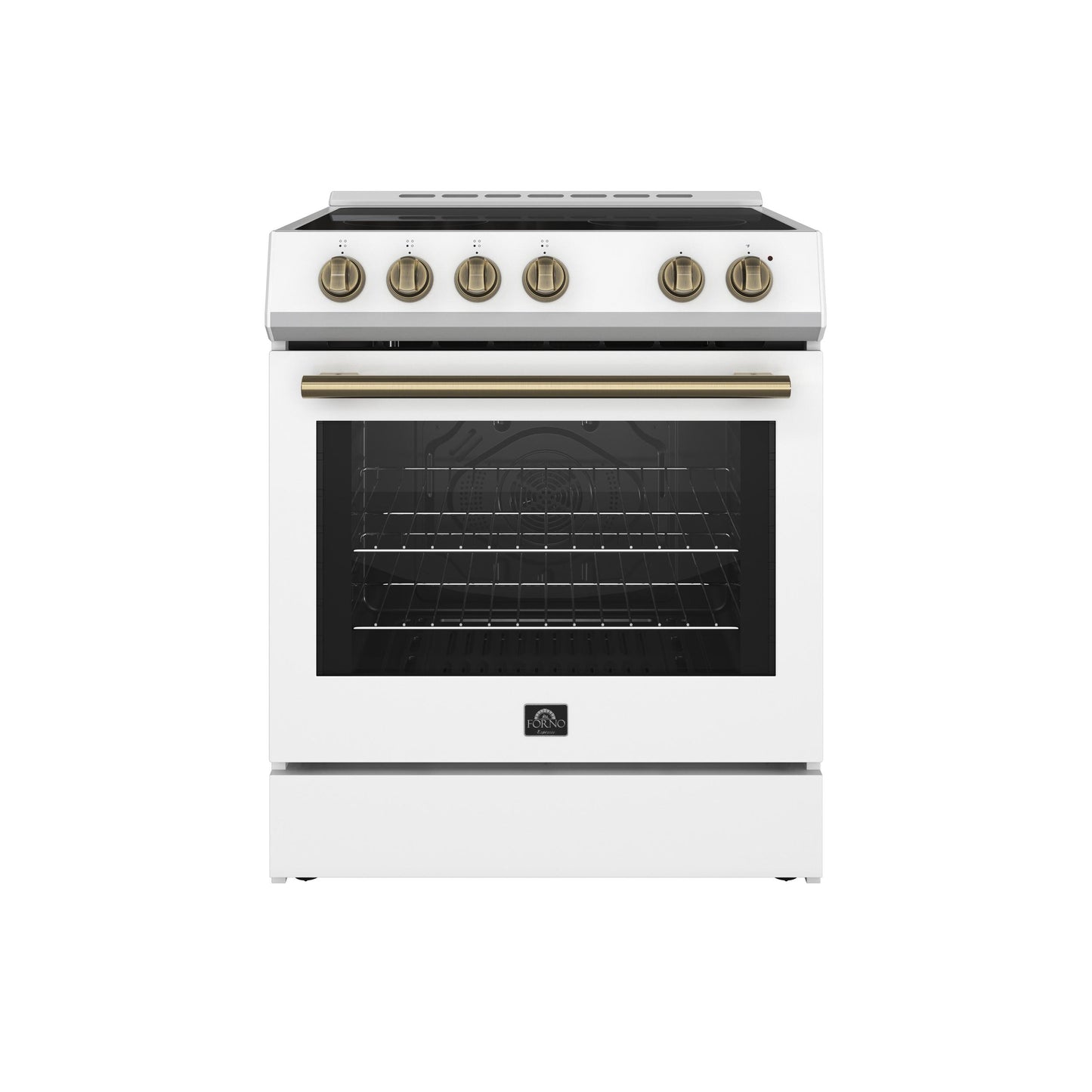Forno FFSEL601230WHT Forno Leonardo Espresso 30-Inch White Electric Range, True Convection, Energy Efficient