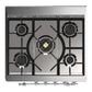 Ilve UM30NR3MGC Ilve Um30Nr3Mgc Majestic Iii 30 Inch Dual Fuel Range With 5 Black Brass Burners, Dual Function Burner Up To 25,000 Btu (Natural Gas, Triple Glass Door, Graphite Matte, Chrome)