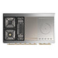 Ilve UM48FSQNR3BGGLP Ilve Um48Fsqnr3Bgglp Majestic Iii 48 Inch Dual Fuel Range With 5 Black Brass Burners, Griddle And French Top, Dual Function Burner Up To 25,000 Btu (Liquid Propane, Solid Door, Blue Grey, Brass)