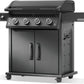 Napoleon Bbq RP30FTPKPHM Rogue Pro Phantom 30 Inch Griddle Rust-Resistant Stainless Steel Cooktop , Propane, Matte/Matt Black