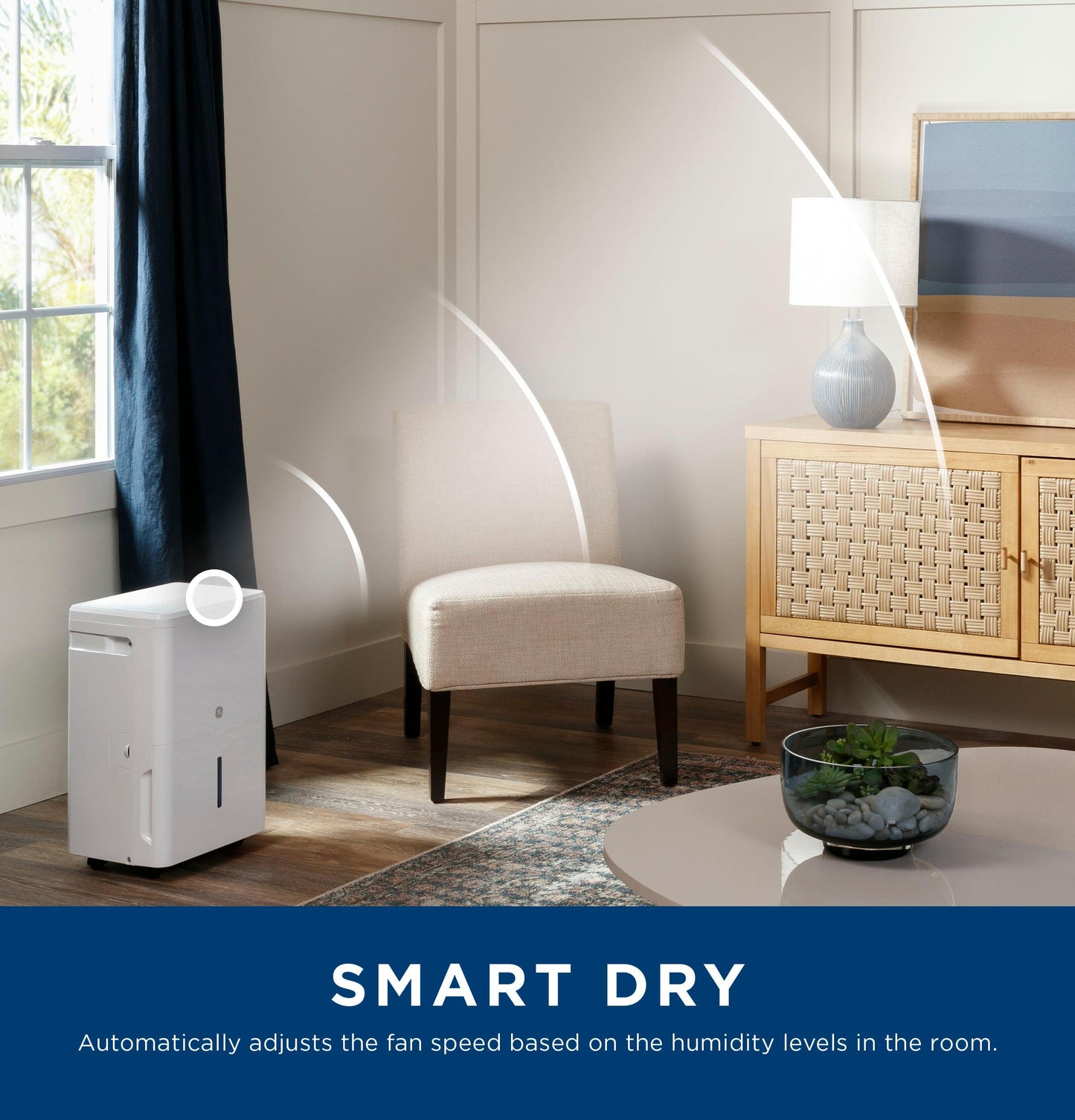 Ge Appliances ADHE50WWF Ge® 50 Pint Portable Dehumidifier With Smart Dry For Wet Spaces