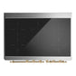 Ilve UMDIB40QNR3AWG Ilve Umdib40Qnr3Awg Majestic Iii 40 Inch Induction Range With 6 Elements, 3.82 Cu. Ft. Total Oven Capacity (Solid Door, Antique White, Brass)
