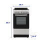 Element Appliance EER204MSCS Element 1.9 Cu. Ft. 20 Electric Range - Stainless Steel (Eer204Mscs)