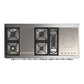 Ilve UM60FSNR3WHCLP Ilve Um60Fsnr3Whclp Majestic Iii 60 Inch Dual Fuel Range With 7 Burners, Griddle And French Top, Dual Function Burner With Up To 25,000 Btu (Liquid Propane, Triple Glass Door, White, Chrome)