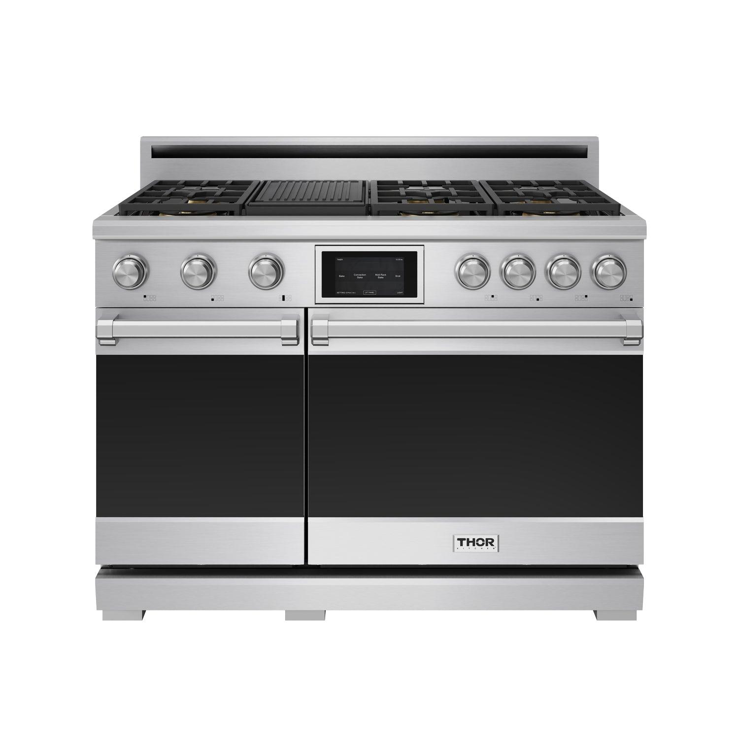 Thor Kitchen XRD48ELP 48 Inch X Series Professional Freestanding Dual Fuel Range Liquid Propane