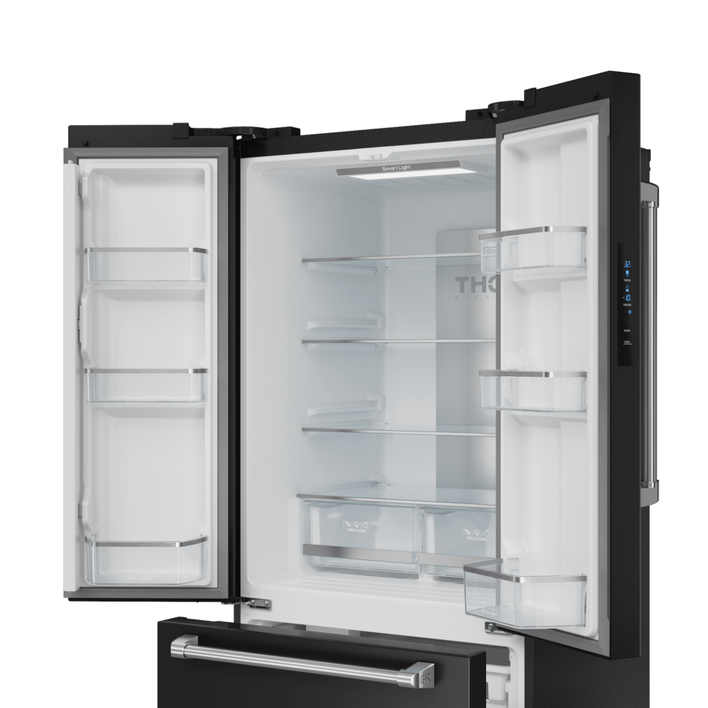 Thor Kitchen RF3017FFD00SS 30 Inch 17.7 Cu Ft French Door Counter Depth Refrigerator With Ice Maker In Black/Stainless Steel Gordon Ramsay Series - Rf3017Ffd00-Ss