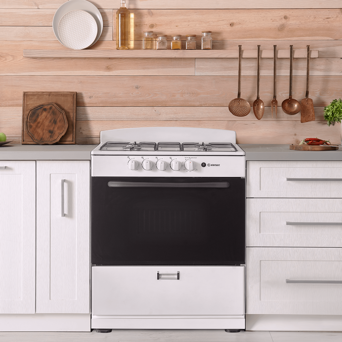 Element Appliance EEGR3A4MCCW Element Electronics 4.0 Cu. Ft. 30", 4-Burner Gas Range (Eegr3A4Mccw)
