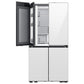 Samsung RM80F22WEW Bespoke 22 Cu. Ft. Counter Depth 4-Door French Door Refrigerator With Zero Clearance Fit & Food Showcase Door In White Glass