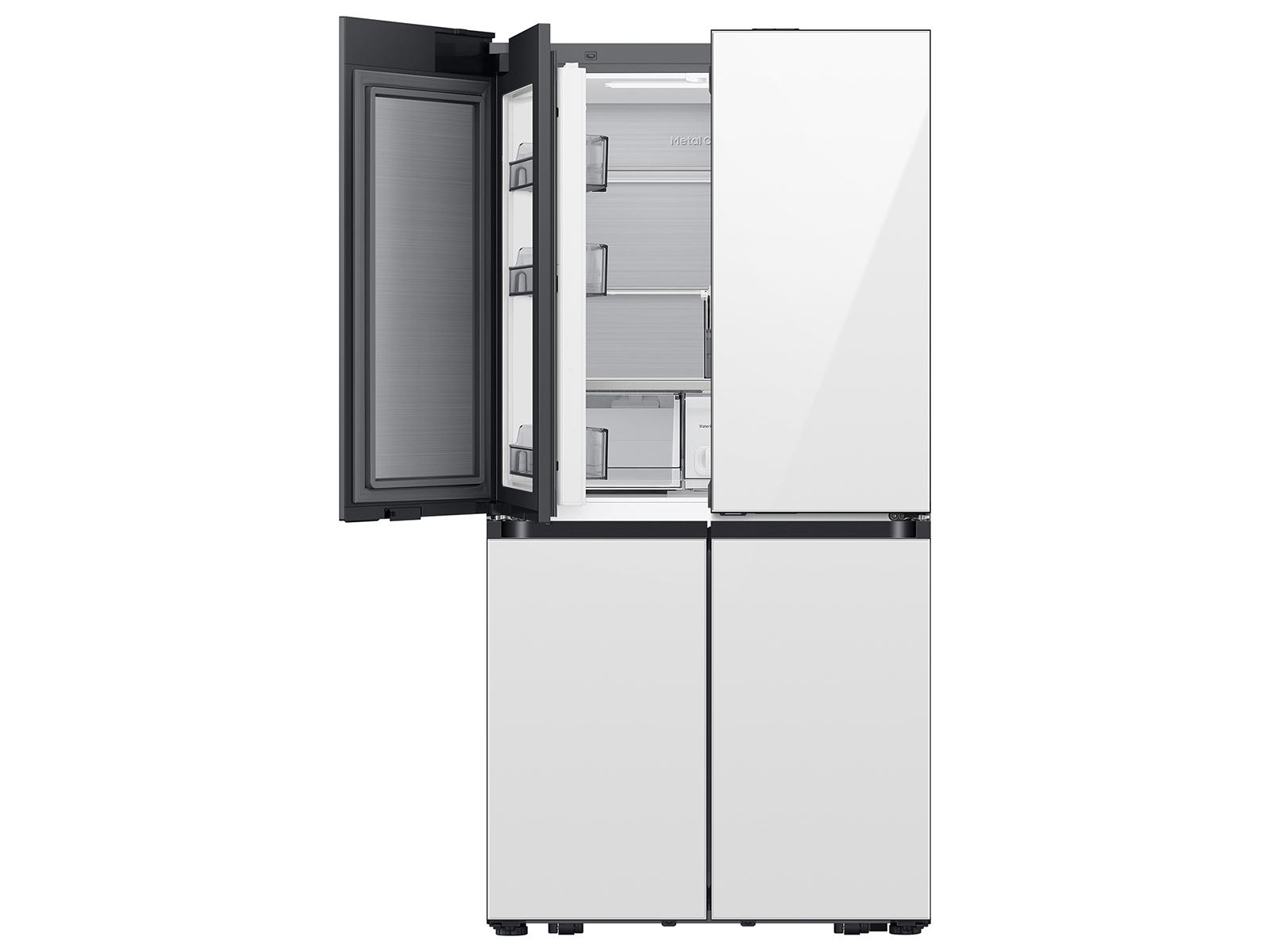 Samsung RM80F22WEW Bespoke 22 Cu. Ft. Counter Depth 4-Door French Door Refrigerator With Zero Clearance Fit & Food Showcase Door In White Glass