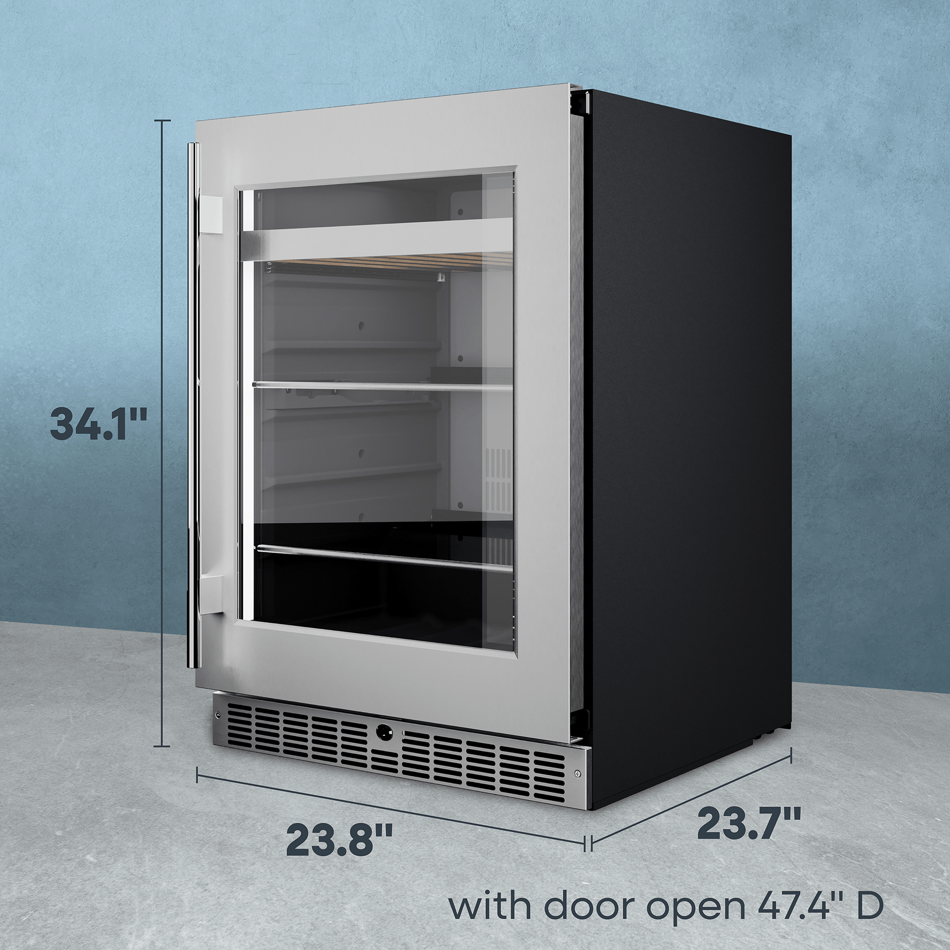 Element Appliance EBS24BES Cellara By Element 24 In., 7 Bottle And 115 Can Single Zone Wine And Beverage Cooler - Ebs24Bes