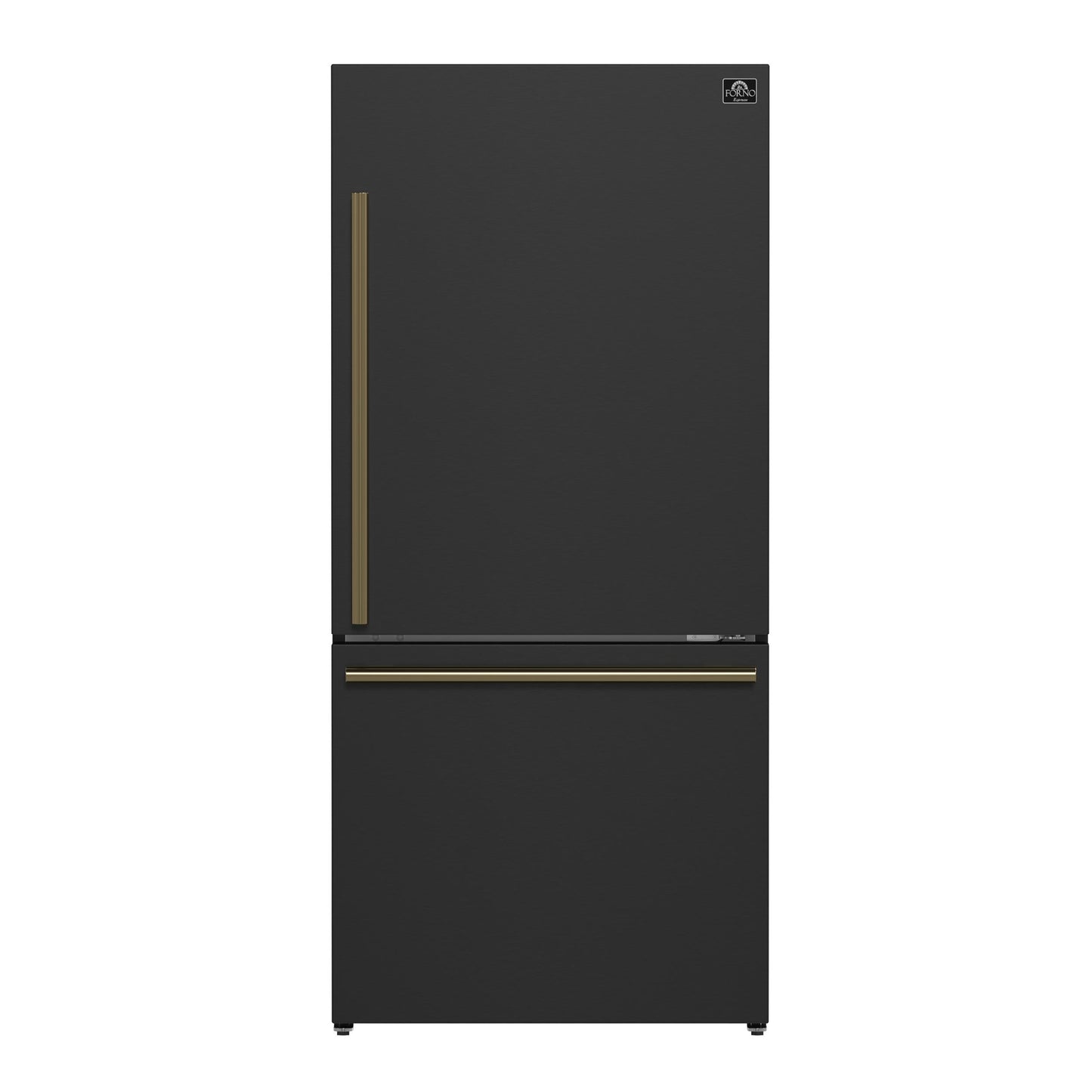 Forno FFFFD178531BLK Forno Milano Espresso 31-Inch Bottom Freezer Refrigerator, Black, 17.2 Cu.Ft Capacity, Energy Efficient