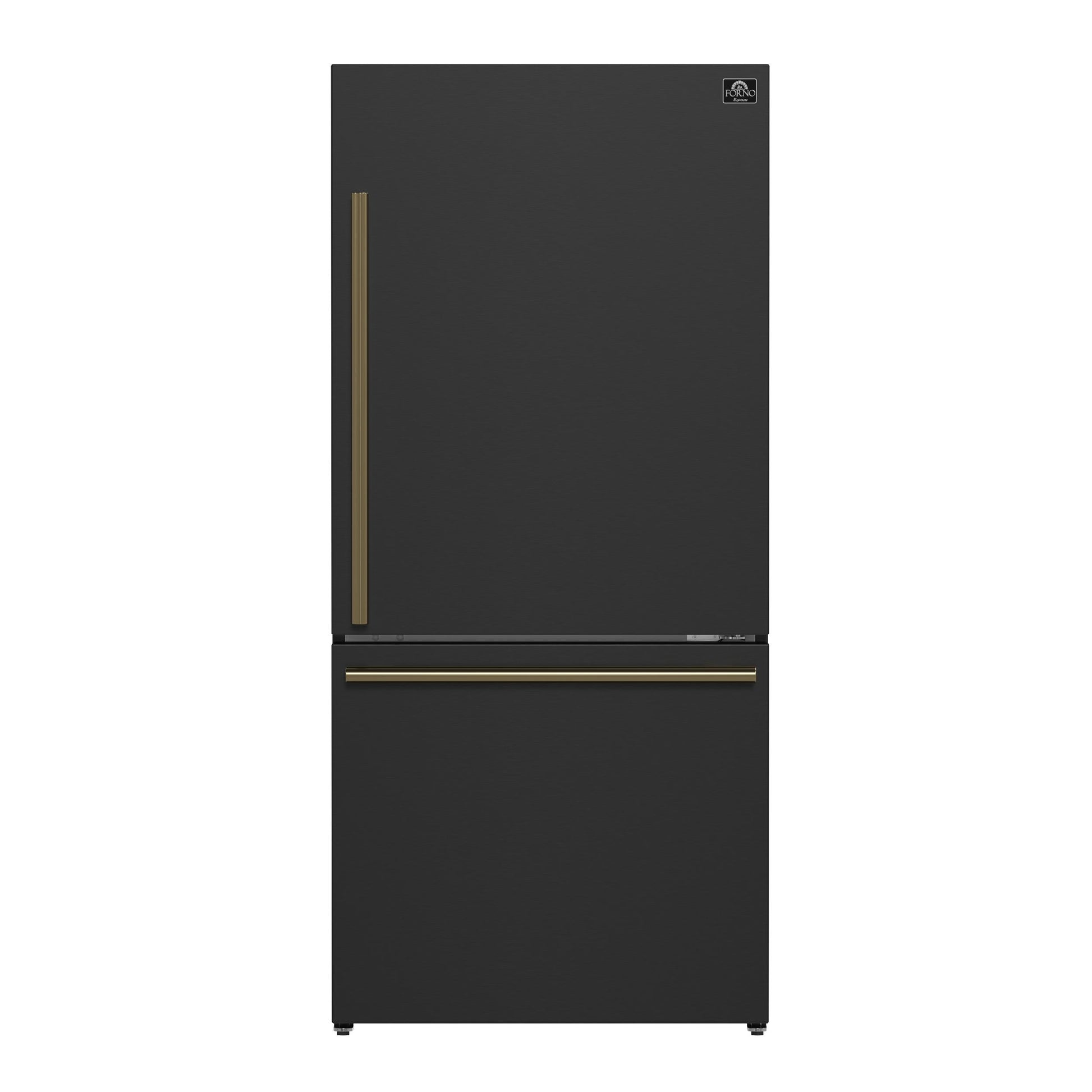 Forno FFFFD178531BLK Forno Milano Espresso 31-Inch Bottom Freezer Refrigerator, Black, 17.2 Cu.Ft Capacity, Energy Efficient