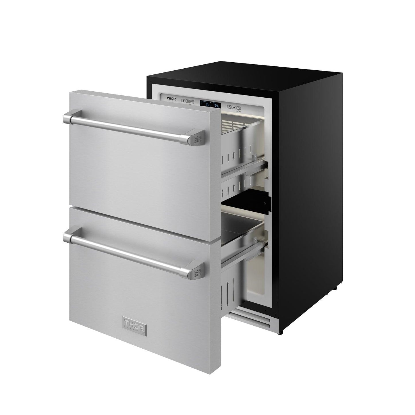 Thor Kitchen RZ24U 24 Inch Undercounter Built-In / Freestanding Drawer Freezer - Stainless Steel Gordon Ramsay Series