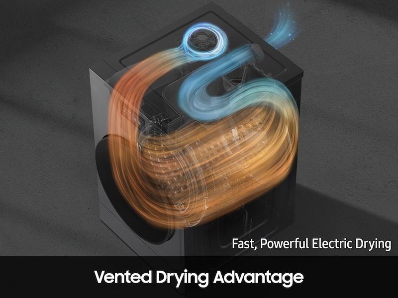 Samsung WD90F53AVS 5.3 Cu. Ft. Bespoke Ai Laundry Vented Combo™ All-In-One Ultra Capacity Washer And Electric Dryer With Ai Home In Dark Steel