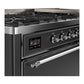 Ilve UM60FQNR3MGC Ilve Um60Fqnr3Mgc Majestic Iii 60 Inch Dual Fuel Range With 9 Burners And Griddle, Dual Function Burner Up To 25,000 Btu (Natural Gas, Solid Door, Graphite Matte, Chrome)