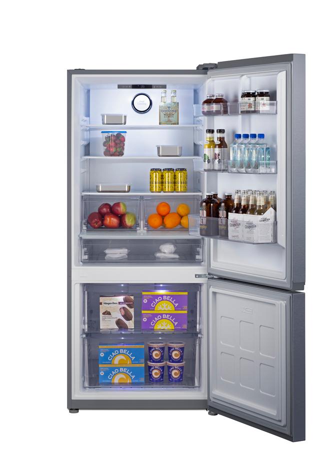 Summit FFBF173SS 30" Wide Bottom-Mount Refrigerator-Freezer, Counter Depth