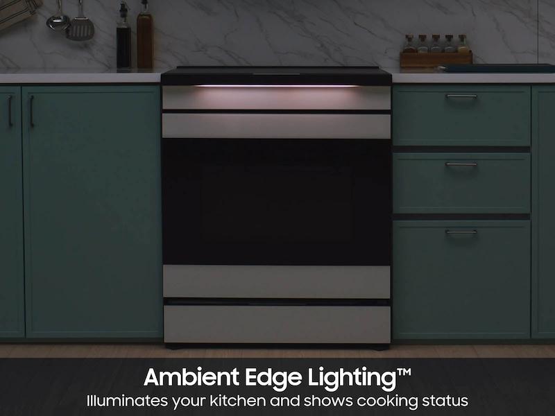 Samsung NSI6DB990012 Bespoke Slide-In Induction Range 6.3 Cu. Ft. In White Glass With Ai Hub™ & Smart Oven Camera