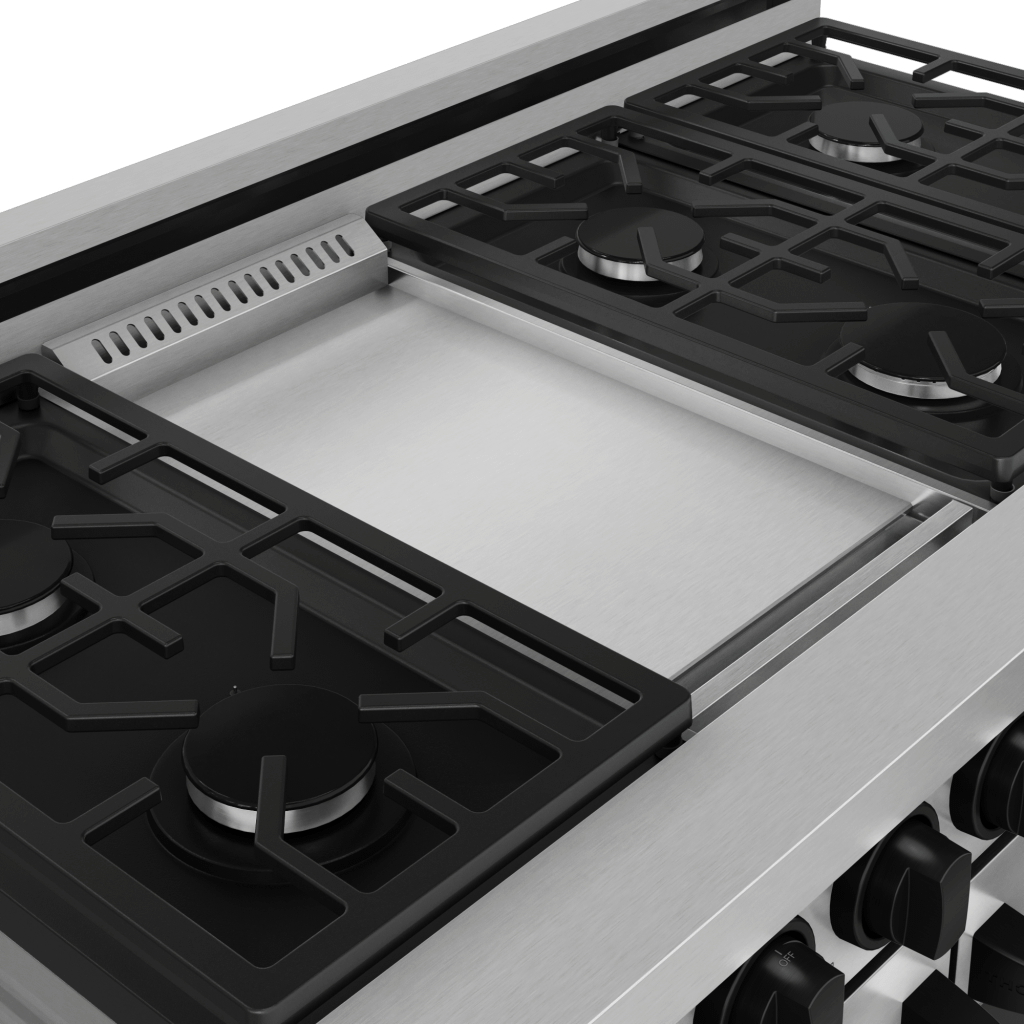 Thor Kitchen RSG48ELPBLK 48 Inch Professional Lp Range With Pro-Style Knobs In Stainless Steel/Black Gordon Ramsay Series - Rsg48Elp-Blk