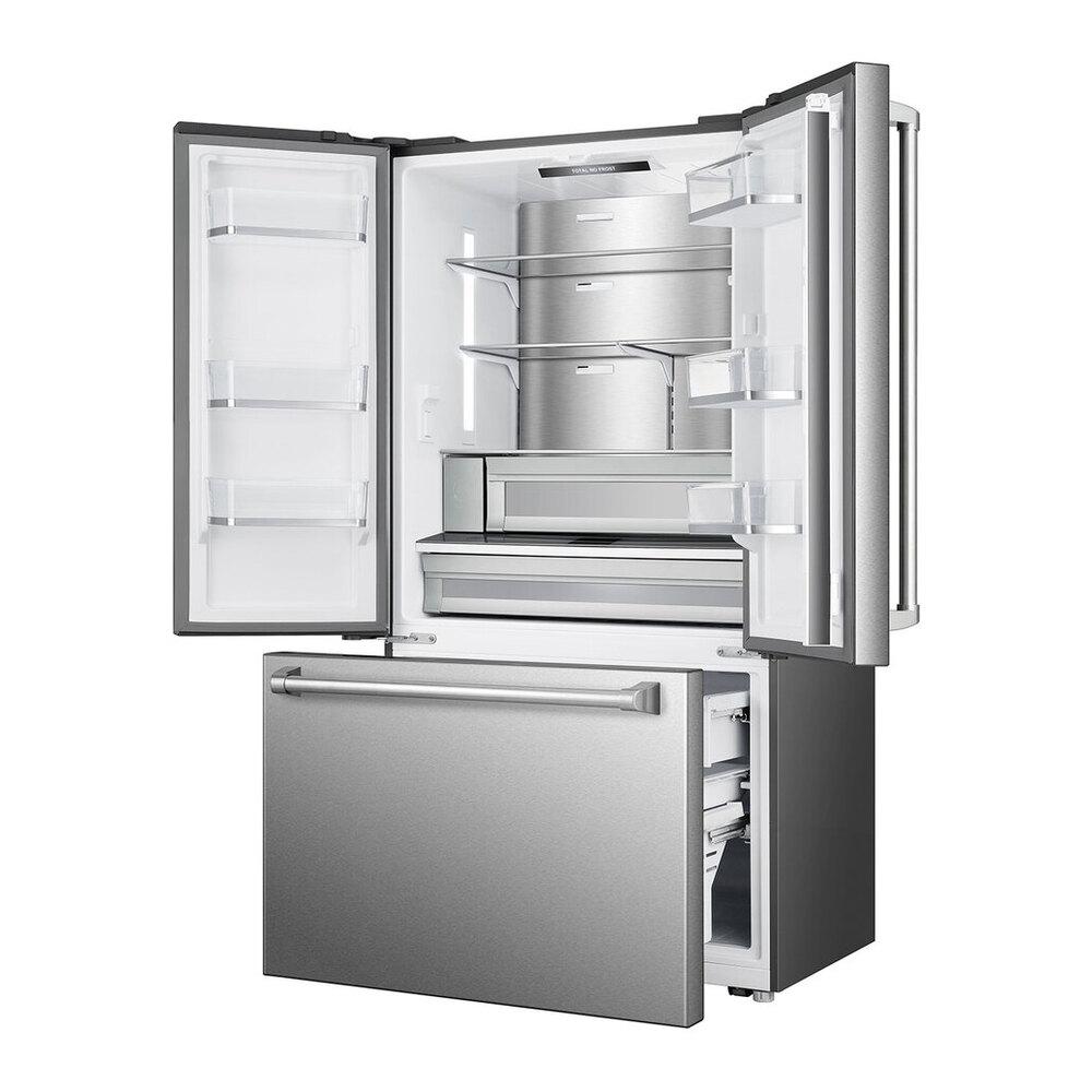 Verona VEBFD3620WIFS Verona Vebfd3620Wifs 36 Inch French Door Counter-Depth Refrigerator With 20.2 Cu. Ft. Total Capacity, Internal Water Dispenser, Automatic Ice Maker In Stainless Steel