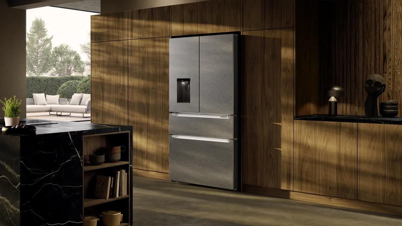 Liebherr FDBC36S French Door Fridge-Freezer With 2 Freezer Drawers And Water And Ice Cube Dispenser