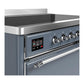 Ilve UMIB48QNR3BGC Ilve Umib48Qnr3Bgc Majestic Iii 48 Inch Induction Range With 6 Elements, 5.02 Cu. Ft. Total Oven Capacity (Solid Door, Blue Grey, Chrome)