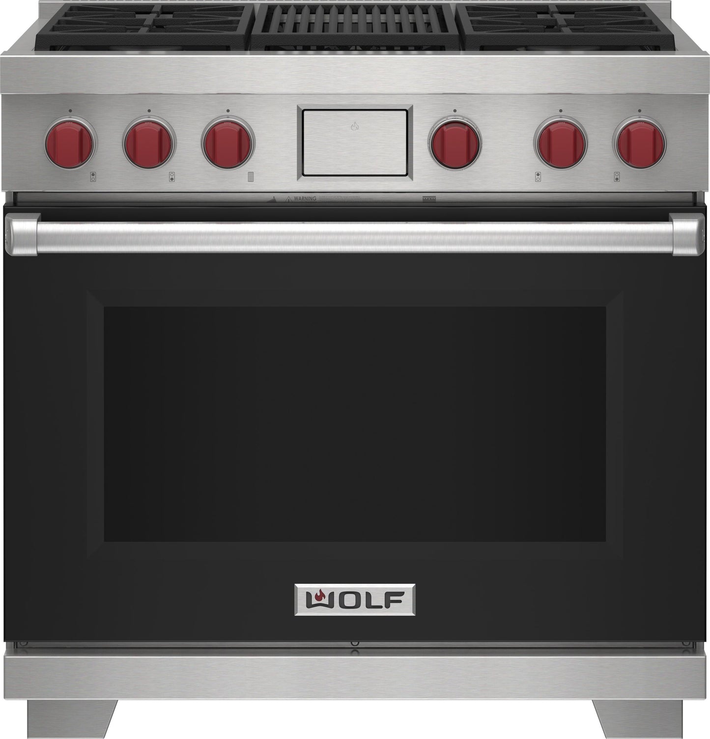 Wolf DF36450CBKPLP 36" Dual Fuel Range - 4 Burners And Infrared Charbroiler