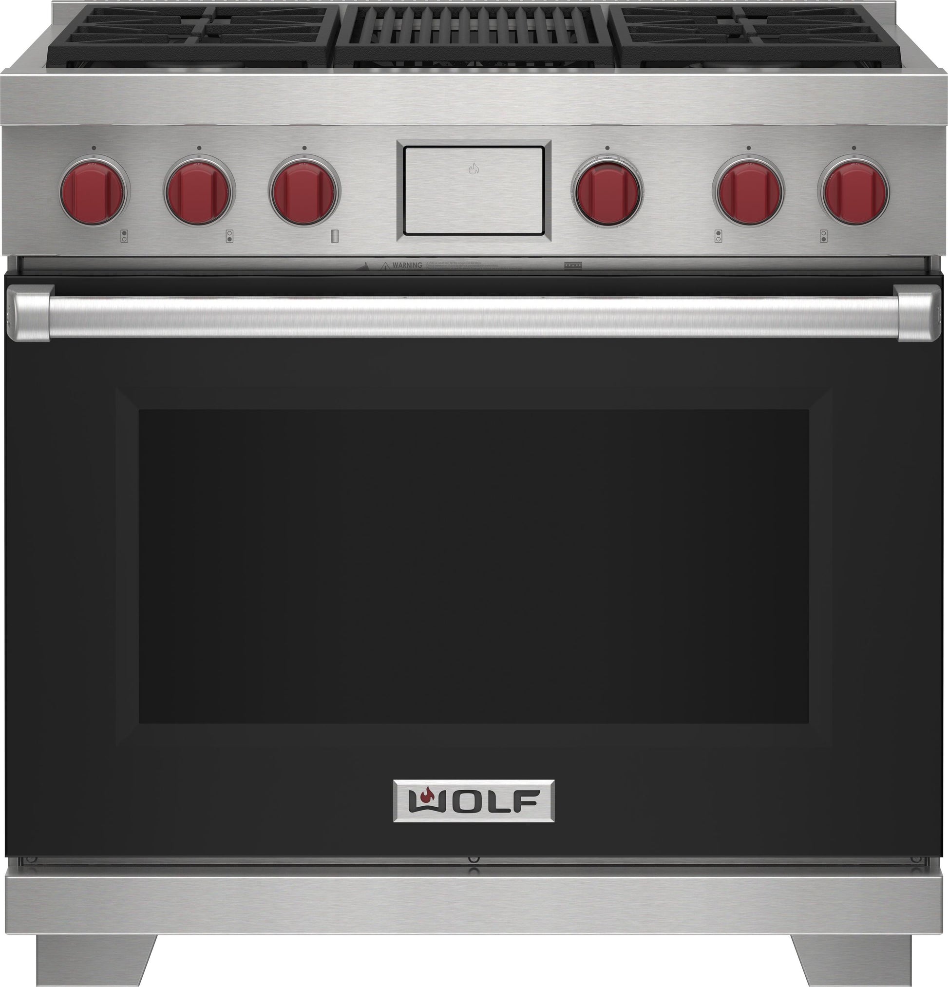 Wolf DF36450CBKPLP 36" Dual Fuel Range - 4 Burners And Infrared Charbroiler