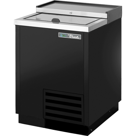 True Manufacturing Commercial TD247HC Solid Slide Lid Deep Well Horizontal Bottle Cooler With Hydrocarbon Refrigerant