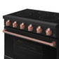 Thor Kitchen RSE36PBRSG 36 Inch Professional Electric Range In Black/Rose Gold Gordon Ramsay Series