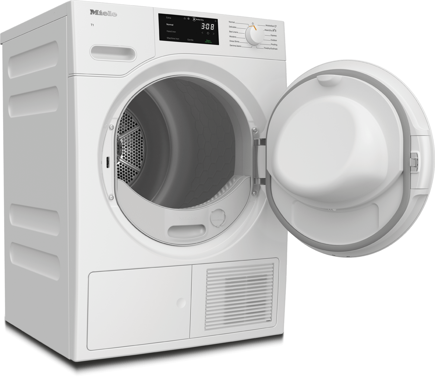 Miele TXB360WP Txb360Wp - T1 Heat-Pump Dryer: 18 Lb (8 Kg) Directsensor Honeycomb Drum Fragrancedos Miele@Home Dryprotect