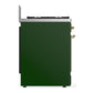 Ilve UM30QNR3EGGLP Ilve Um30Qnr3Egglp Majestic Iii 30 Inch Dual Fuel Range With 5 Black Brass Burners, Dual Function Burner Up To 25,000 Btu (Liquid Propane, Solid Door, Emerald Green, Brass)