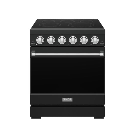 Thor Kitchen RSE30PBSS 30 Inch Professional Electric Range With Precision Knob Control In Black And Stainless Steel Gordon Ramsay Series