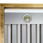 Forno FRHWM507836WHT Forno Vittorio 36-Inch Wall Mount Range Hood, White With Antique Brass Trim, 424 Cfm Airflow, Dishwasher-Safe Baffle Filters, Remote Control, 3-Speed Fan, Bright Led Lighting.